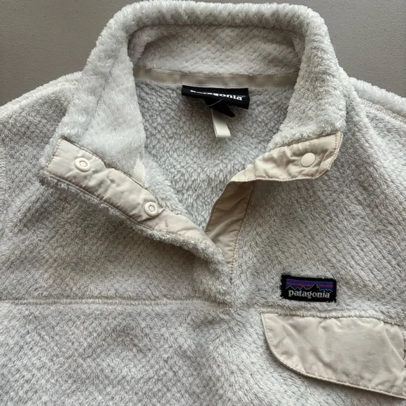 Patagonia youth fleece polartec Sweater pullover size 10 child snap up coat - Picture 3 of 8